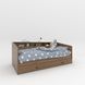 Детская кровать с ящиками Sleep well деревянное основание + ламели 800х2040х1000 мм Дуб Родос темный КР-ДЕТСКАЯ фото