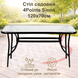 Комплект садових меблів 4Points Imperia-4 з прямокутним столом 120х70х70см, Чорний Imperia-4 фото 2